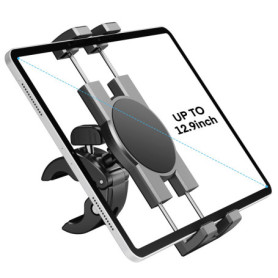 KDD Support Tablette pour Vélo Spin, Support iPad pour Vélo Stationnaire, Tapis Roulant, Support Microphone, Porte Tablette pour