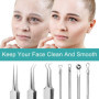 iCovalescent 7 Pièces Extracteur Point Noir, Pince a Point Noir, Acier Inoxydable Enlever Point Noir Outils pour le Visage