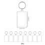 JeoPoom Porte-Clés Photo[8 Pièces], Porte-Clé Transparent, Acrylique Porte Clef, Vierge Rectangle, avec Anneau Brisé pour Famill