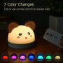 Veilleuse Enfant 3-en-1 Réveil et Veilleuse 7 Couleurs LED Portable Bawoo Gollum Souris Horloge de Chevet en Silicone Luminosité