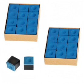 HJYDGJ Lot de 24 craies de billard standard pour queues de billard antidérapantes bleues