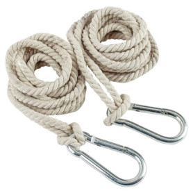 JUEYEEK Lot de 2 sangles de suspension pour balancelle d'arbre avec crochets robustes, pour intérieur et extérieur (corde simple