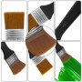 BuxiuGK 3 Pièces Pinceaux de Peinture Plats,Artiste Pinceau Plat pour Gesso, Vernis, Peinture Acrylique, Peinture à l'huile, Aqu