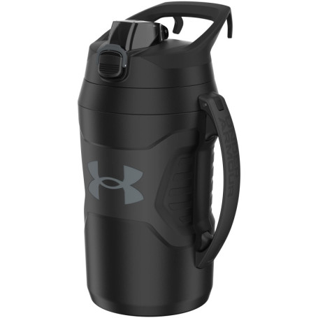 Under Armour Playmaker Carafe de sport, bouteille d'eau avec poignée, isolation en mousse et résistante aux fuites, 1,9 l, noir/