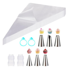 Poche a Douille,Poche a Douille Patisserie Kit de Pâtisserie Professionnel DIY Patisserie Accessoire Kit Accessoire Patisserie p