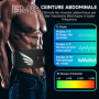 Profey Ceinture Abdominale Electrostimulation, EMS Electrostimulateur Musculaire avec 10 Modes 30 IntensitéS Et Affichage des Ca