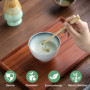Matcha set – Matcha kit – Set de fouet matcha bambou – 4 pièces d'accessoires pour matcha avec cuillère à matcha et support en c