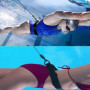 Amindz Ceinture Nage Piscine,Résistance Ceinture de Natation Réglable,3M Ceinture de Natation Stationnaire,Swim Trainer Elastiqu