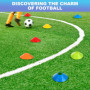 Set de 50 Plot Sport-5 Couleurs-Idéal pour Cone de signalisation-Parfait pour l'entraînement au Football, Hockey, Patinage et Ha