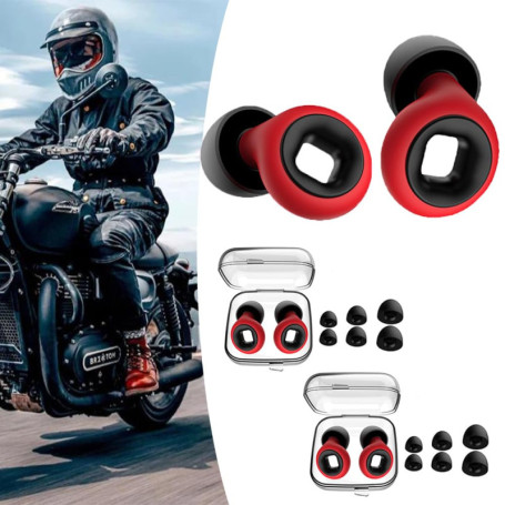 JXAXD Artvive Lot de 2 paires de bouchons d'oreilles pour moto - Silencieux - Pour dormir la nuit - 4 tailles disponibles : XS/S