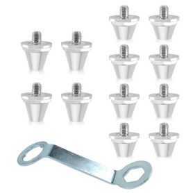 Ruikdly 12pcs Crampons de Rechange Football en Alliage d'aluminium Mixte Cales De Rechange pour Chaussures de Football, 2 Taille