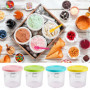 SUNOYA 4 Pièces Récipients À Glace, Bacs À Creami Glacée, Pour La Sorbetière Ninja Creami, Machine À Crème Glacée Avec Bacs Acce