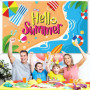 Banniere Hawaii Banderole Hello Summer 110 x 180 cm Toile de Fond d'été Decoration Ete Plage pour Summer Party, Piscine Fete, Th
