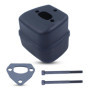 Haishine Kit d'échappement de silencieux pour Husqvarna 36 41 136 137 141 142 Partie de la Tronçonneuse Silent Block # 530069415
