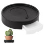 xyuayamz Porte Plante a roulettes, Support Plante Roulette Rond ø 20cm, Capacité de Charge 50kg, Support Pot de Fleur avec Boîte