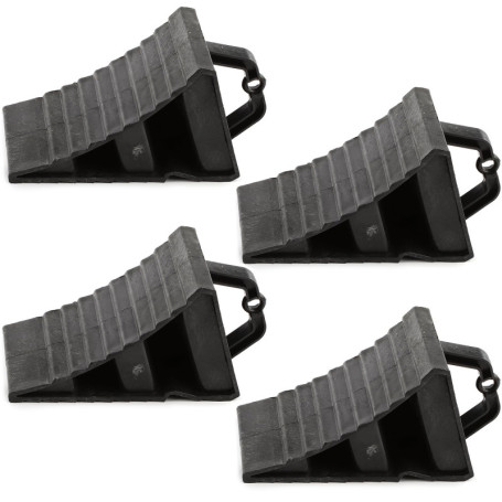 GAsupply Lot de 4 cales de roue en plastique avec poignée pour voiture, remorque, caravane, camping-car, style vintage industrie