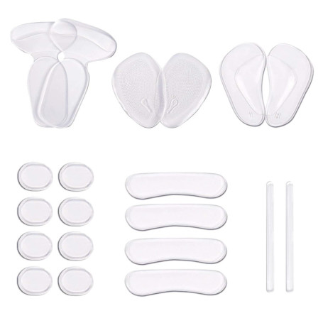 20 Pièces Coussinets De Talon Haut Set, Grandes Talonnette Pour Femmes, Protege Talon Chaussure En Silicone, AntidéRapant Empièc