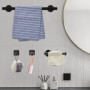 Atliberswo Ensemble Porte-Serviettes, Ensemble Salle de Bain Accessoire, 5 pièces, à Fixer au Mur, Comprenant 1 Porte-Serviettes