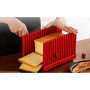 QZUKOY Trancheuse à pain pliable pour toast et gâteaux - Coupe uniforme pour pain fait maison