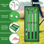 PBUSPU 3 Pcs Stylos à Bille de Golf, Ensemble de stylos Golf, Mini Clubs de Golf Cadeau pour Les Fans de Golf, Golf en Métal Sou