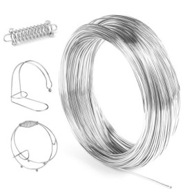 NVIYAM 1mm Fil Aluminium 30m Fil de Fer Souple Fil de Fer Souple Loisir Creatif Fil Tricotin Fil d'Artisanat En Aluminium Fil à 