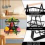 NVIYAM 2 Étages Corbeille à Fruits et Légumes, Support pour Comptoir de Cuisine, Panier en Maille Métallique pour Oignons et Col