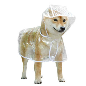 Bireegoo 1 manteau de pluie imperméable en plastique transparent pour chien de petite et moyenne taille (L)