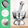 MeoZynxadril Mortier Pilon Cuisine, Mortier Pilon Acier Inoxydable, 10 CM Broyeur À Épices, Set de Pilons et Mortiers, Broyeur d