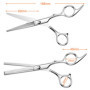 Uootach 2 Pièces Ciseaux Coiffure, Ciseaux de coiffage ultra tranchants et précis, Ciseaux de barbier professionnels en acier in