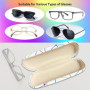 Xpieoyrm Lunettes 3 pièces avec Chiffon à Lunettes, Étui à lunettes portable personnalisé, Étui Rigide à Lunettes de Soleil en C