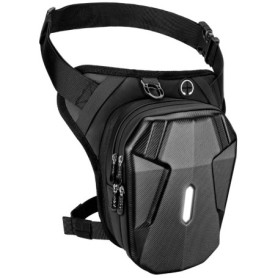 ISEYOU Sacoche de Jambe Moto, Sac de Jambe avec Poche Extensible, Multifontion Moto Drop Leg Bag avec Sangle de Jambe Amovible p