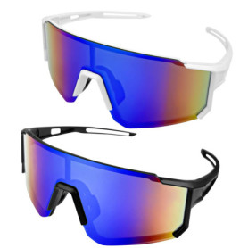 Ghazpmuk 2 Pièces Lunettes de Soleil, Lunette de Cyclisme Polarisées, Lunette de Soleil Sport Polarisée, Lunettes de Vélo, Prote