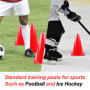 Fousenuk 10 Pièces Cônes de Signalisation 18cm, Cônes d'Entraînement de Football, Plots de Marquage, Support de Marqueur en Plas