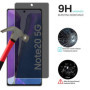 KELOLIN [2 pièces] Anti Espion Verre Trempé Protection écran Pour Samsung Galaxy Note 20 5G 9H Dureté, Anti Rayures, Confidentia