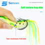senvenelec Lure Ray Frog Topwater Grenouille manivelle , appât de pêche œil 3D Souple et Crochet, Douce - 5 pièces