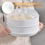 Cuiseur vapeur micro-ondes avec 2 récipients de cuisson : PRITOK 21,5 x 21,5 x 16 cm Cuiseur vapeur pour micro-ondes avec tamis,