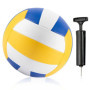 WIYETY Ballon de Beach-Volley Taille Officielle 5 : Volleyball Souple avec Pompe, Doux au Toucher pour Entraînement Sportif et J