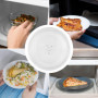 WinGluge Plateau Micro Onde 24.5cm, Assiette Tournante en Verre Type Y pour Micro-ondes, Plateau Tournant pour Micro Ondes et Po