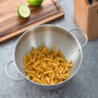 Passoire Inox Passoire Cuisine avec Poignées et Base Passoire pour Spaghetti/Nouilles/Riz/Fruits/Légumes, Passoire Ø 24cm, Lavab