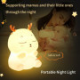 Diboniur Veilleuse Enfant Rechargeable Veilleuse Bébé Lampe, 7 Couleurs LED Veilleuse Filles, Silicone Lampe de Chevet Tactile p