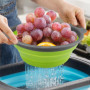 Zeripikfoasp 2 Pièces Passoire Pliable, Passoire Cuisine Pliable, Passoires Rétractable, Silicone Collapsible Colander, Passoire