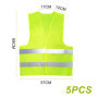 Zeripikfoasp 5 Pièces Gilet Haute Visibilité, Gilet De Sécurité Haute, Gilets Haute Vêtements De Travail Respirants avec des Ban