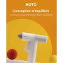 HOTO Pistolet à Colle Chaude sans Fil, Hot Glue Gun 30S Chauffage Rapide, avec 10 Bâtons de Colle, Recharge de Type-C, 2000mAh, 