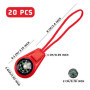 PFLYPF Lot de 18 mini boussole multicolore avec 2 boussole ronde noire pour sac à main - Outil de survie en plein air - Convient