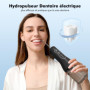 ETROBOT Jet Dentaire Hydropulseur, Hydropulseur Dentaire avec 4 Modes et 5 Buses, Hydropulseurs et Irrigateurs, USB Rechargeable