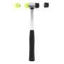 QWORK maillet caoutchouc, 25 mm Nylon Petit Marteau avec 2 têtes de rechange, avec poignée en caoutchouc antidérapante pour bijo