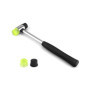 QWORK maillet caoutchouc, 25 mm Nylon Petit Marteau avec 2 têtes de rechange, avec poignée en caoutchouc antidérapante pour bijo