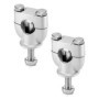 QWORK 2 Pcs Rehausseur de Guidon pour Moto 22mm 7/8", Fixation de Guidon Moto en Alliage Aluminium pour Moto VTT