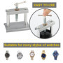 Presse de Boîtier Montre, Outil de Réparation de Montre avec 12 Matrices, Outil pour Ouvre et Fermer Boitier Montre, Kit Reparat