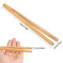 Pince à Grille Pain, Lot de 12 Pince en Bambou Pinces de Cuisine Réutilisables 18 cm Pince à Thé pour Attraper facilement les To